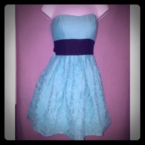 B. Darlin strapless teal dress w lining size 7/8